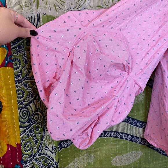 Petersyn Pink Hannah Dainty Print Off-the-Shoulder Blouse Size Small - Picture 6 of 16